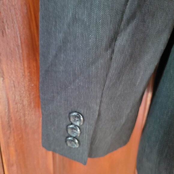 Pendleton Womens Petite Wool Blazer Jacket Charcoal Gray Button Front Size 10 - Picture 7 of 7